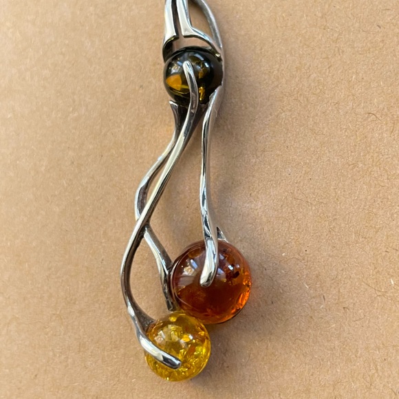Amber Wave Sterling Silver Pendant - Picture 8 of 14